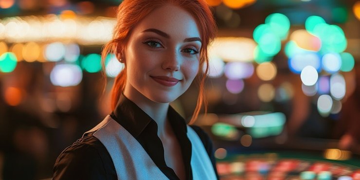 Tampilan close-up roda roulette kami yang profesional Roda live roulette dari sudut kamera close-up